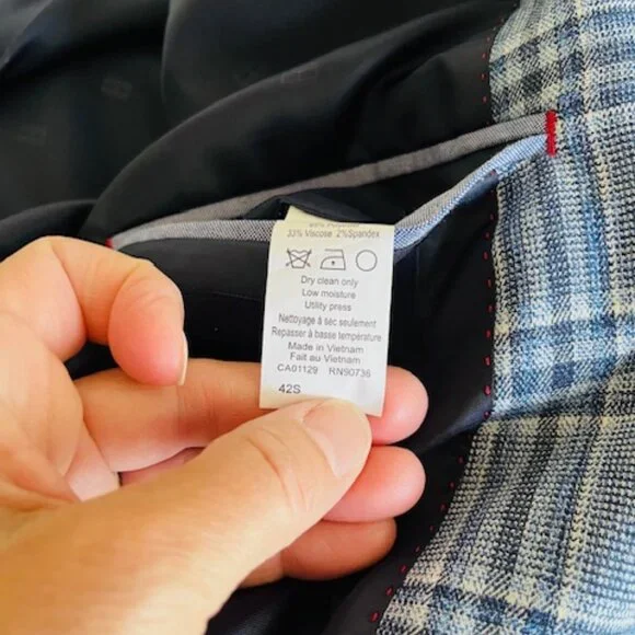 Tommy Hilfiger blue plaid sport coat - Picture 5 of 7